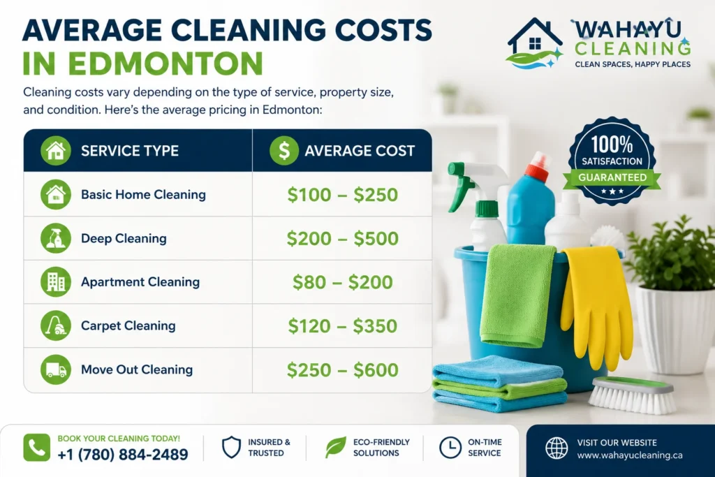 Average Cleaning Costs in Edmonton from wahayucleaning.ca
